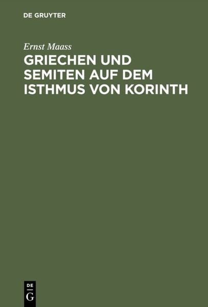 Produktbild: Griechen und Semiten auf dem Isthmus von Korinth