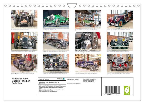Produktbild: Nationales Auto Museum, The Loh Collection (Wandkalender 2026 DIN A4 quer), CALVENDO Monatskalender