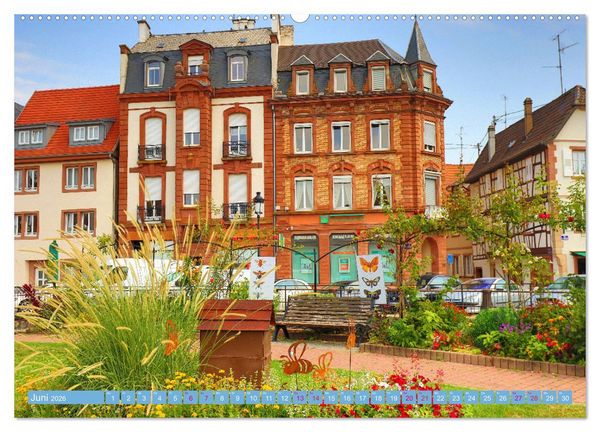 Produktbild: Bienvenue &agrave; Wissembourg. Spaziergang durch Wei&szlig;enburg im Elsass (Wandkalender 2026 DIN A2 quer), CALVENDO Monatskalender