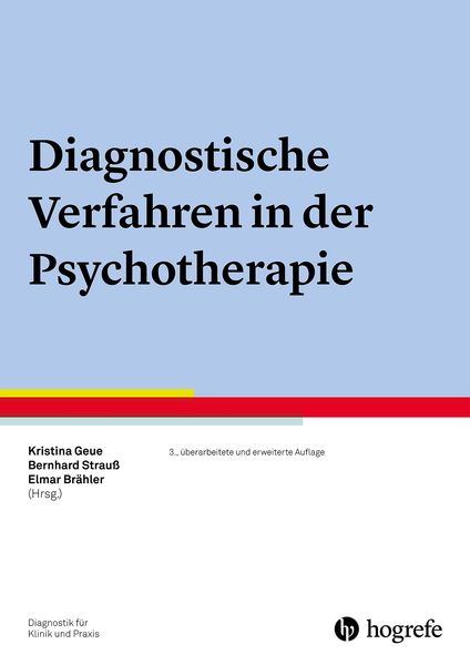 Produktbild: Diagnostische Verfahren in der Psychotherapie