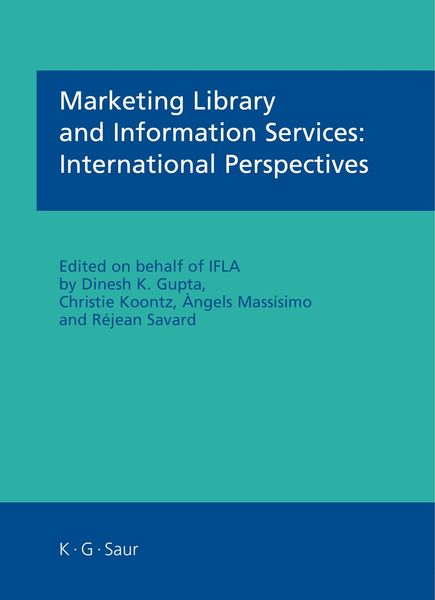 Produktbild: Marketing Library and Information Services: International Perspectives
