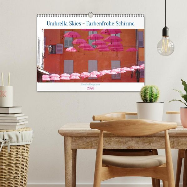Produktbild: Umbrella Skies - Farbenfrohe Schirme (Wandkalender 2026 DIN A3 quer), CALVENDO Monatskalender