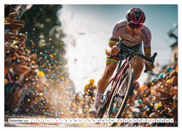 Produktbild: Radsport &ndash; Vom Training zum Triumph (Wandkalender 2026 DIN A4 quer), CALVENDO Monatskalender