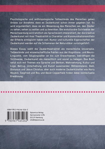 Produktbild: Theatralit&auml;t der Zauberkunst. Ein Essay zur Praxis und Theorie der Zauberkunst