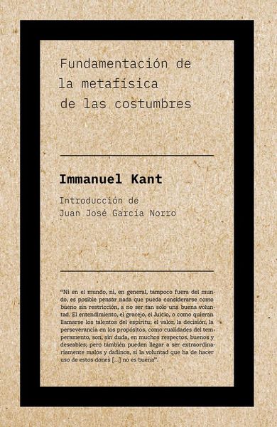 Produktbild: Fundamentaci&oacute;n de la metaf&iacute;sica de las costumbres