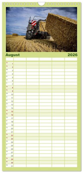 Produktbild: Familienplaner 2026 - Moderne Landtechnik mit 5 Spalten (Wandkalender, 21 x 45 cm) CALVENDO