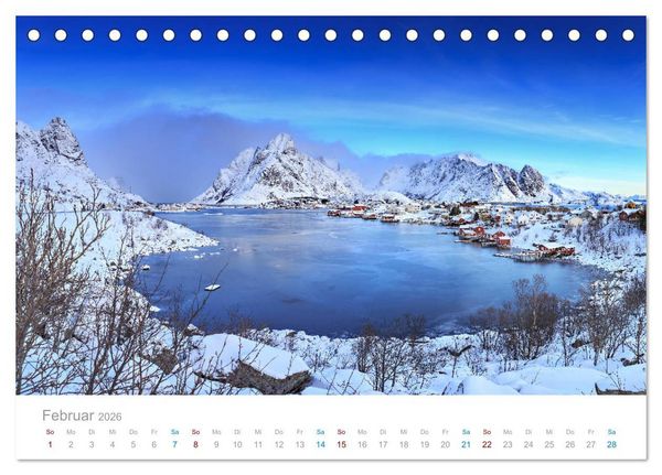 Produktbild: Norwegen - der hohe Norden (Tischkalender 2026 DIN A5 quer), CALVENDO Monatskalender