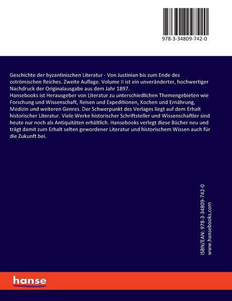 Produktbild: Geschichte der byzantinischen Literatur