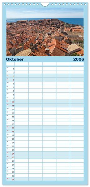 Produktbild: Familienplaner 2026 - Weltkulturerbe Dubrovnik mit 5 Spalten (Wandkalender, 21 x 45 cm) CALVENDO
