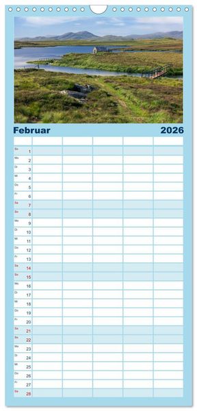Produktbild: Familienplaner 2026 - Lewis und Harris, die ungez&auml;hmten &Auml;u&szlig;eren Hebriden. mit 5 Spalten (Wandkalender, 21 x 45 cm) CALVENDO