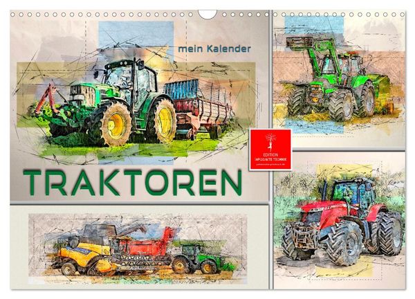 Traktoren - mein Kalender (Wandkalender 2026 DIN A3 quer), CALVENDO Monatskalender