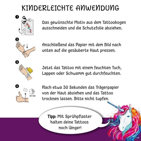 Produktbild: 150 hautfreundliche Kindertattoos &ndash; Thema: Bunter Mix