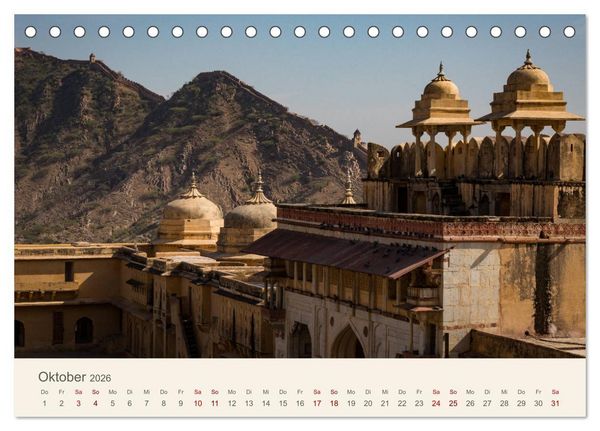 Produktbild: Rajasthan - Architektur im Land der K&ouml;nige (Tischkalender 2026 DIN A5 quer), CALVENDO Monatskalender