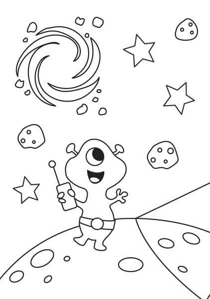 Produktbild: Ausmalbilder f&uuml;r Kita-Kinder: Mein erstes gro&szlig;es Malbuch: Im Weltall