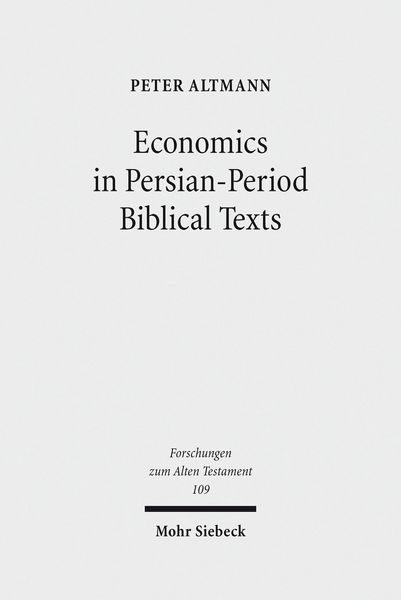 Produktbild: Economics in Persian-Period Biblical Texts