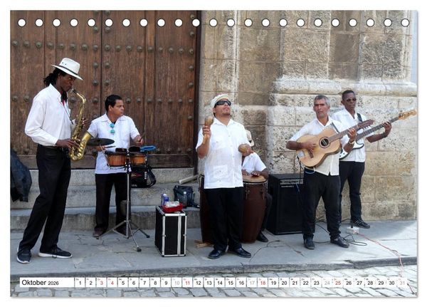 Produktbild: M&uacute;sica Cubana - Karibische Kl&auml;nge aus Kuba (Tischkalender 2026 DIN A5 quer), CALVENDO Monatskalender
