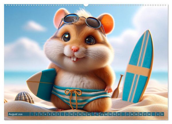 Produktbild: Hamsterbacken: Ein Jahr voller &Uuml;berraschungen (Wandkalender 2026 DIN A2 quer), CALVENDO Monatskalender