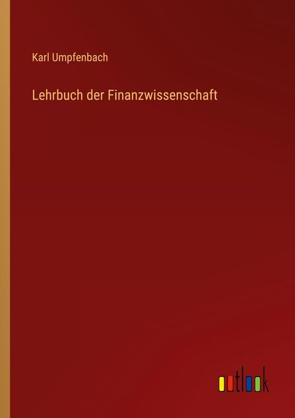 Produktbild: Lehrbuch der Finanzwissenschaft