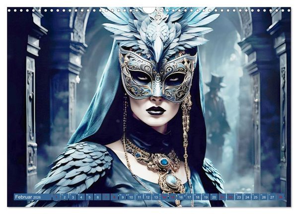 Produktbild: Maskerade Deluxe (Wandkalender 2026 DIN A3 quer), CALVENDO Monatskalender