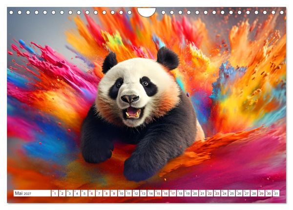 Produktbild: Farbsplash in der Tierwelt (Wandkalender 2027 DIN A4 quer), CALVENDO Monatskalender