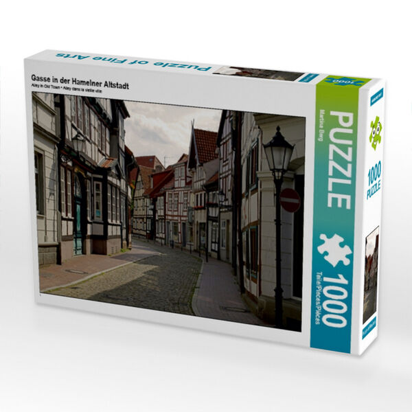 CALVENDO Puzzle Gasse in der Hamelner Altstadt | 1000 Teile Lege-Größe 64x48cm Foto-Puzzle für glückliche Stunden