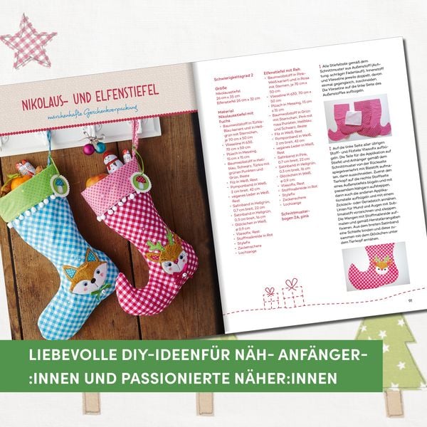 Produktbild: Die sch&ouml;nsten N&auml;hideen f&uuml;r die Weihnachtszeit