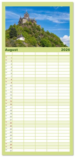 Produktbild: Familienplaner 2026 - Moselansichten mit 5 Spalten (Wandkalender, 21 x 45 cm) CALVENDO