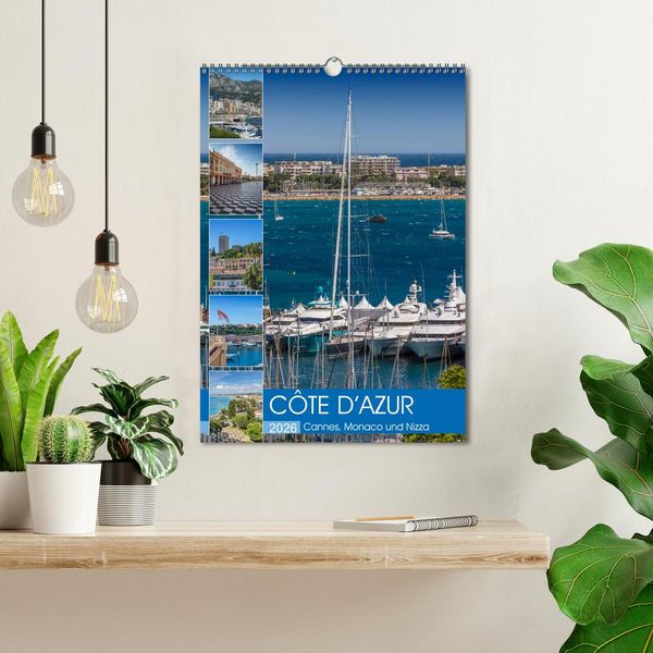 Produktbild: C&Ocirc;TE D&rsquo;AZUR Cannes, Monaco und Nizza (Wandkalender 2026 DIN A3 hoch), CALVENDO Monatskalender