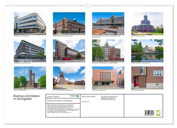 Produktbild: Bauhaus-Architektur im Ruhrgebiet (Wandkalender 2026 DIN A2 quer), CALVENDO Monatskalender