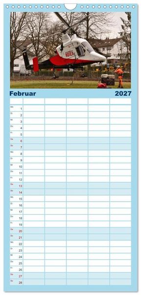 Produktbild: Familienplaner 2027 - Hubschrauberdynamik in allen Facetten mit 5 Spalten (Wandkalender, 21 x 45 cm) CALVENDO