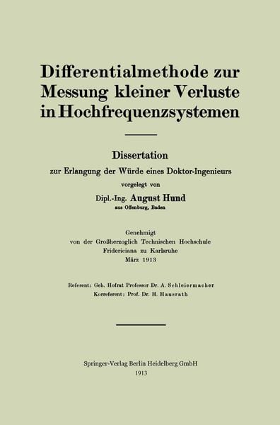 Produktbild: Differentialmethode zur Messung kleiner Verluste in Hochfrequenzsystemen