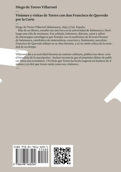 Produktbild: Visiones y visitas de Torres con don Francisco de Quevedo por la Corte