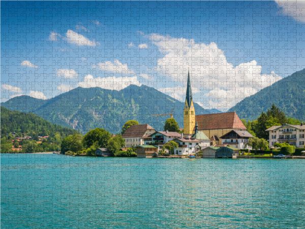 Produktbild: CALVENDO Puzzle Sommer am Tegernsee | 1000 Teile Lege-Gr&ouml;&szlig;e 64x48cm Foto-Puzzle f&uuml;r gl&uuml;ckliche Stunden