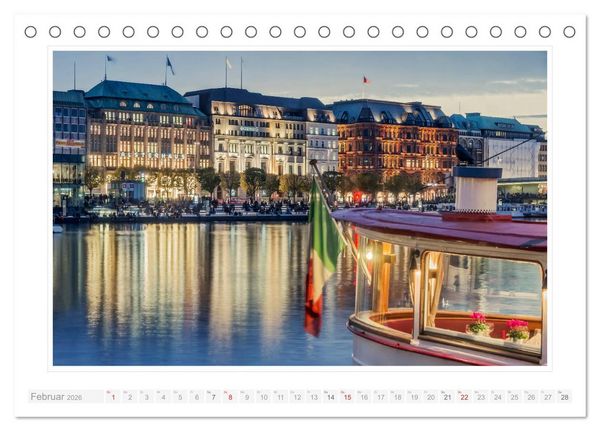 Produktbild: Hamburger Impressionen 2026 (Tischkalender 2026 DIN A5 quer), CALVENDO Monatskalender