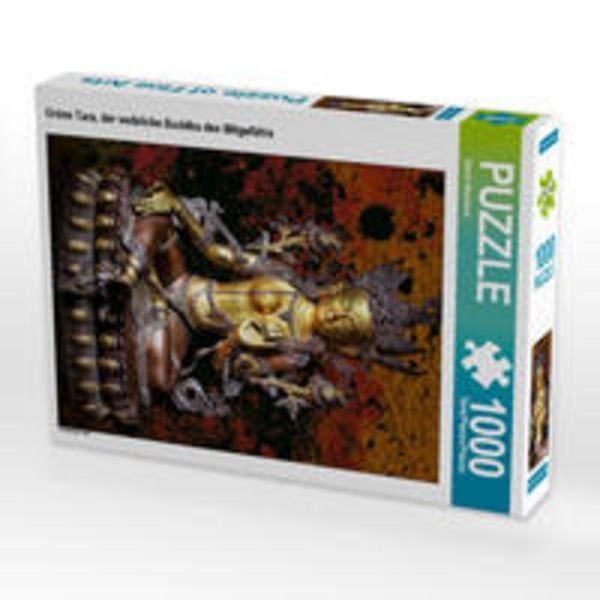 CALVENDO Puzzle Grüne Tara, der weibliche Buddha des Mitgefühls | 1000 Teile Lege-Größe 64x48cm Foto-Puzzle für glückliche Stunden