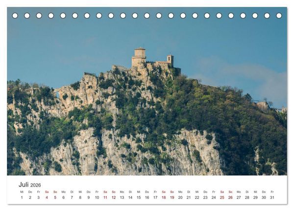 Produktbild: San Marino Die &auml;lteste Republik der Welt (Tischkalender 2026 DIN A5 quer), CALVENDO Monatskalender