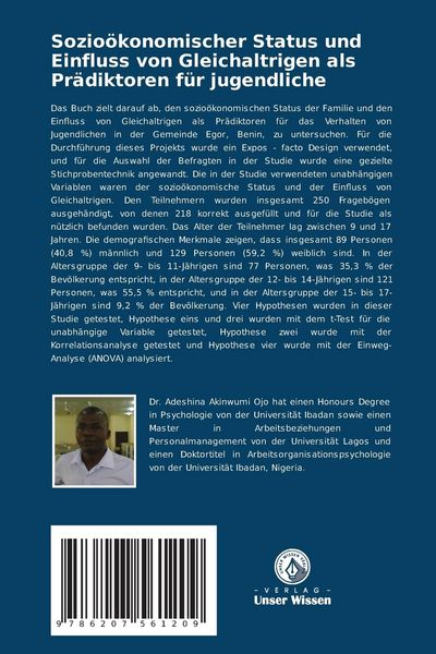 Produktbild: Sozio&ouml;konomischer Status und Einfluss von Gleichaltrigen als Pr&auml;diktoren f&uuml;r jugendliche