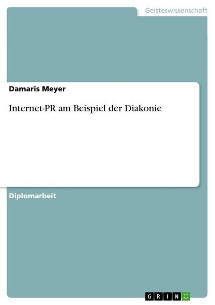 Produktbild: Internet-PR am Beispiel der Diakonie