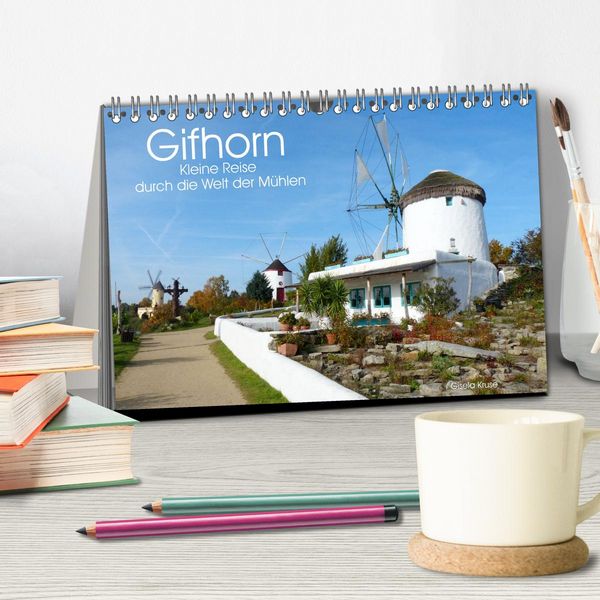 Produktbild: Gifhorn - Kleine Reise durch die Welt der M&uuml;hlen (Tischkalender 2026 DIN A5 quer), CALVENDO Monatskalender