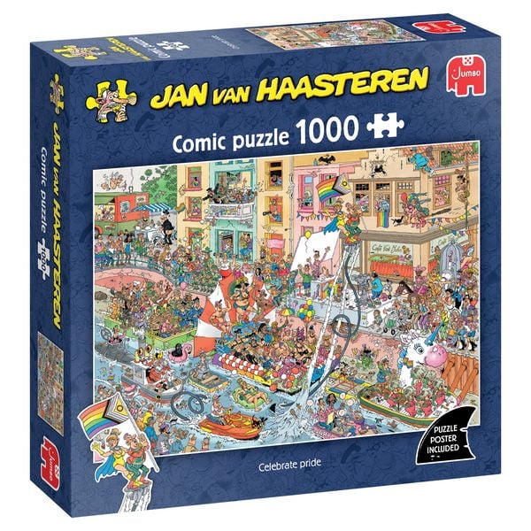 Produktbild: Jumbo 1110100618 - Jan van Haasteren, Celebrate Pride, Comic-Puzzle, 1000 Teile