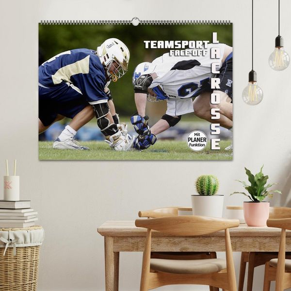 Produktbild: Teamsport Lacrosse - Face-off (Wandkalender 2026 DIN A2 quer), CALVENDO Monatskalender
