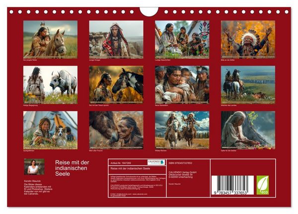 Produktbild: Reise mit der indianischen Seele (Wandkalender 2026 DIN A4 quer), CALVENDO Monatskalender