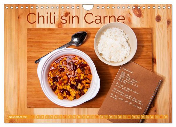 Produktbild: Einfache vegane Rezepte (Wandkalender 2026 DIN A4 quer), CALVENDO Monatskalender