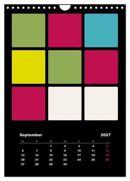 Produktbild: Fotokalender FARBFL&Auml;CHEN (Wandkalender 2027 DIN A4 hoch), CALVENDO Monatskalender