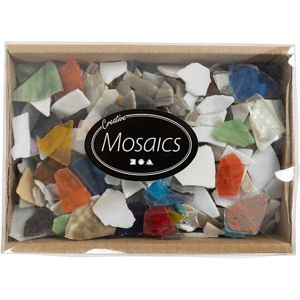 Produktbild: Creativ Company Mosaiksteine, Gr&ouml;&szlig;e 8-20 mm, Dicke 2-3 mm, sortierte Farben, 2 kg
