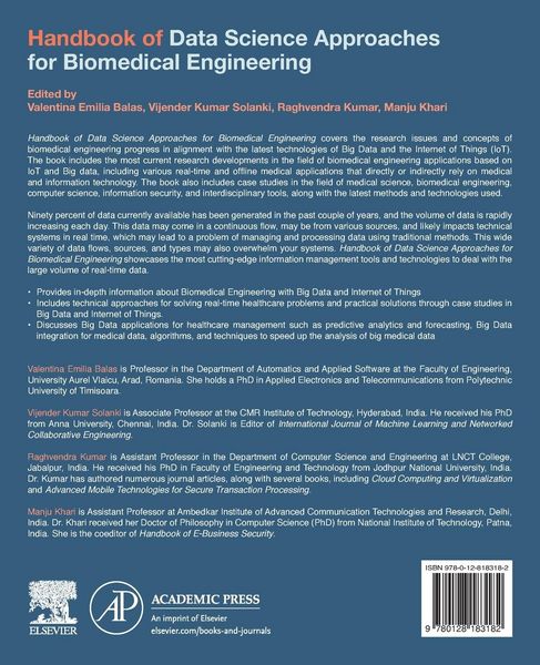 Produktbild: Handbook of Data Science Approaches for Biomedical Engineering