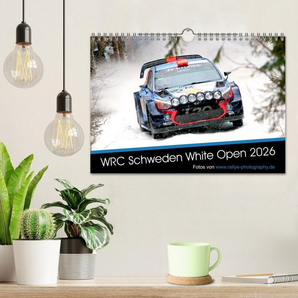 Produktbild: WRC Schweden White Open 2026 (Wandkalender 2026 DIN A4 quer), CALVENDO Monatskalender