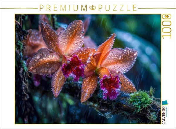 Produktbild: CALVENDO Puzzle Ein Hauch Exotik trifft auf ein zeitlose Cattleya | 1000 Teile Lege-Gr&ouml;&szlig;e 64x48cm Foto-Puzzle f&uuml;r gl&uuml;ckliche Stunden