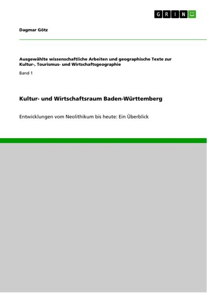 Produktbild: Kultur- und Wirtschaftsraum Baden-W&uuml;rttemberg