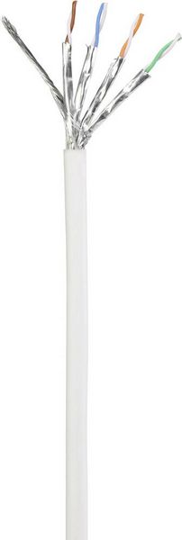 Produktbild: Renkforce RF-5044036 RJ45 Patchkabel CAT 6a S/FTP 5.00 m Wei&szlig; mit Rastnasenschutz, Flammwidrig 1 St.
